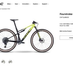 FRAME ONLY – 2023 BMC Fourstroke 01 TWO size XL Carbon XC Race Bike