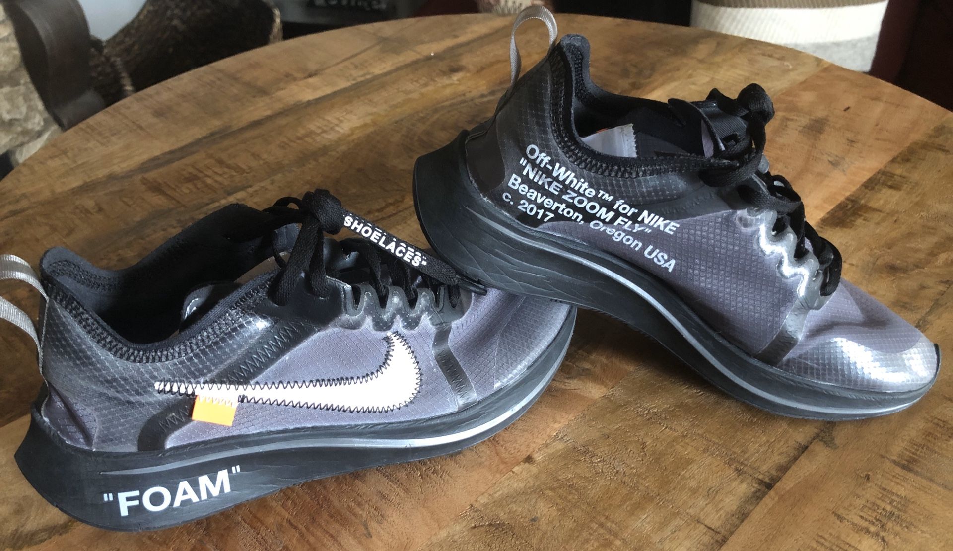 Nike Zoom Fly Off White (Black) - Size 7