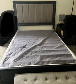 Queen Bed Frame, Box Spring and Matress.
