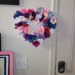 Handmade Floral Heart Wreath