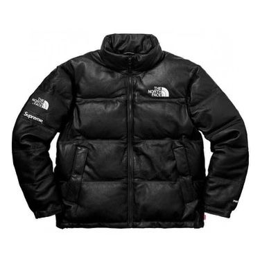 The north Face X Supreme Leather Puffer Coat Size medium NWT