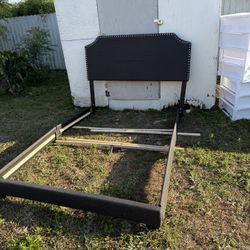 Queen Size Bed Frame Like New With Bunnies Board