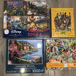 New Jigsaw Puzzle Bundle Disney Thomas Kinkade 500x4 (contact info removed) Pieces