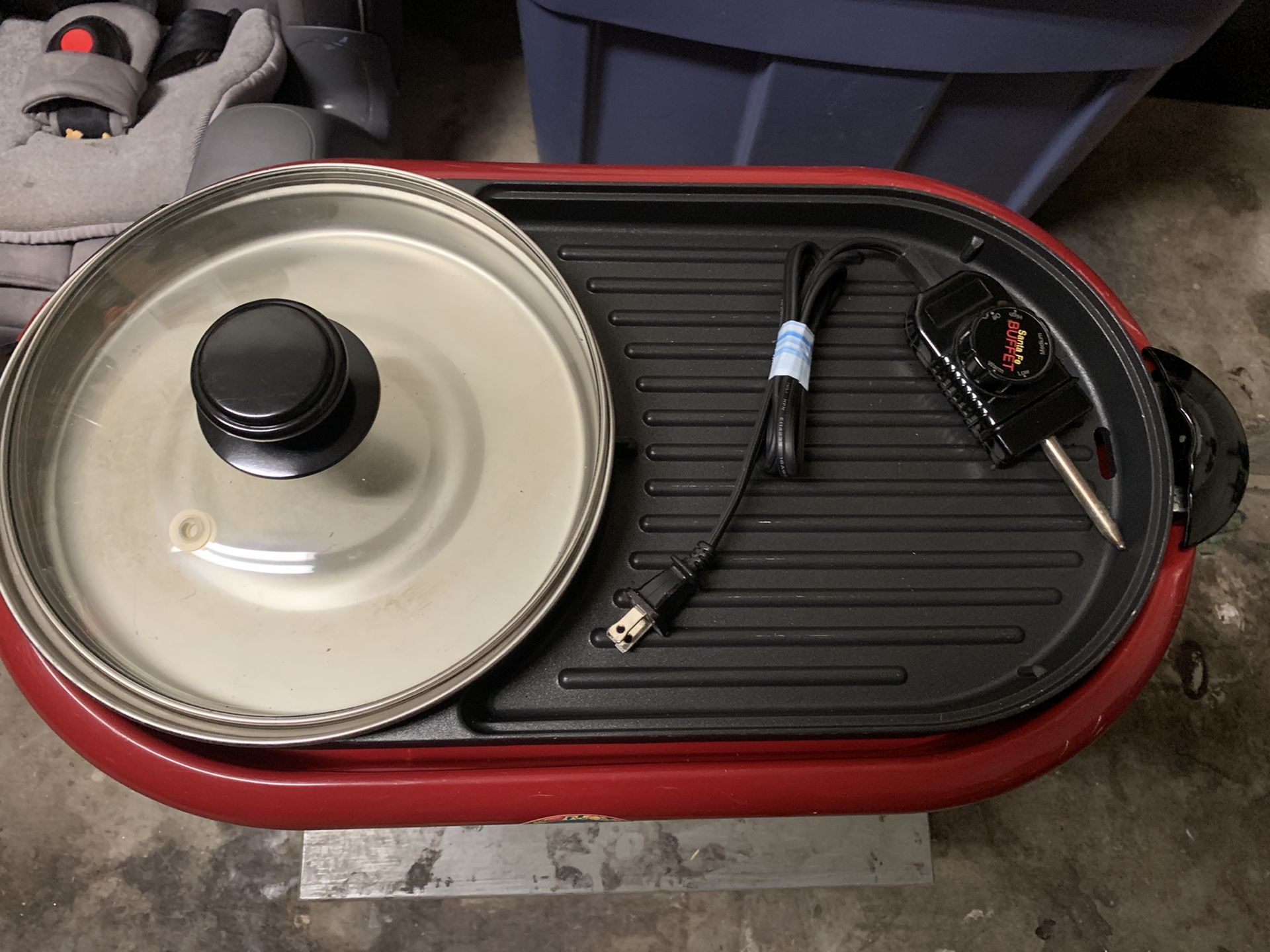 Portable stove and pot with glass lid