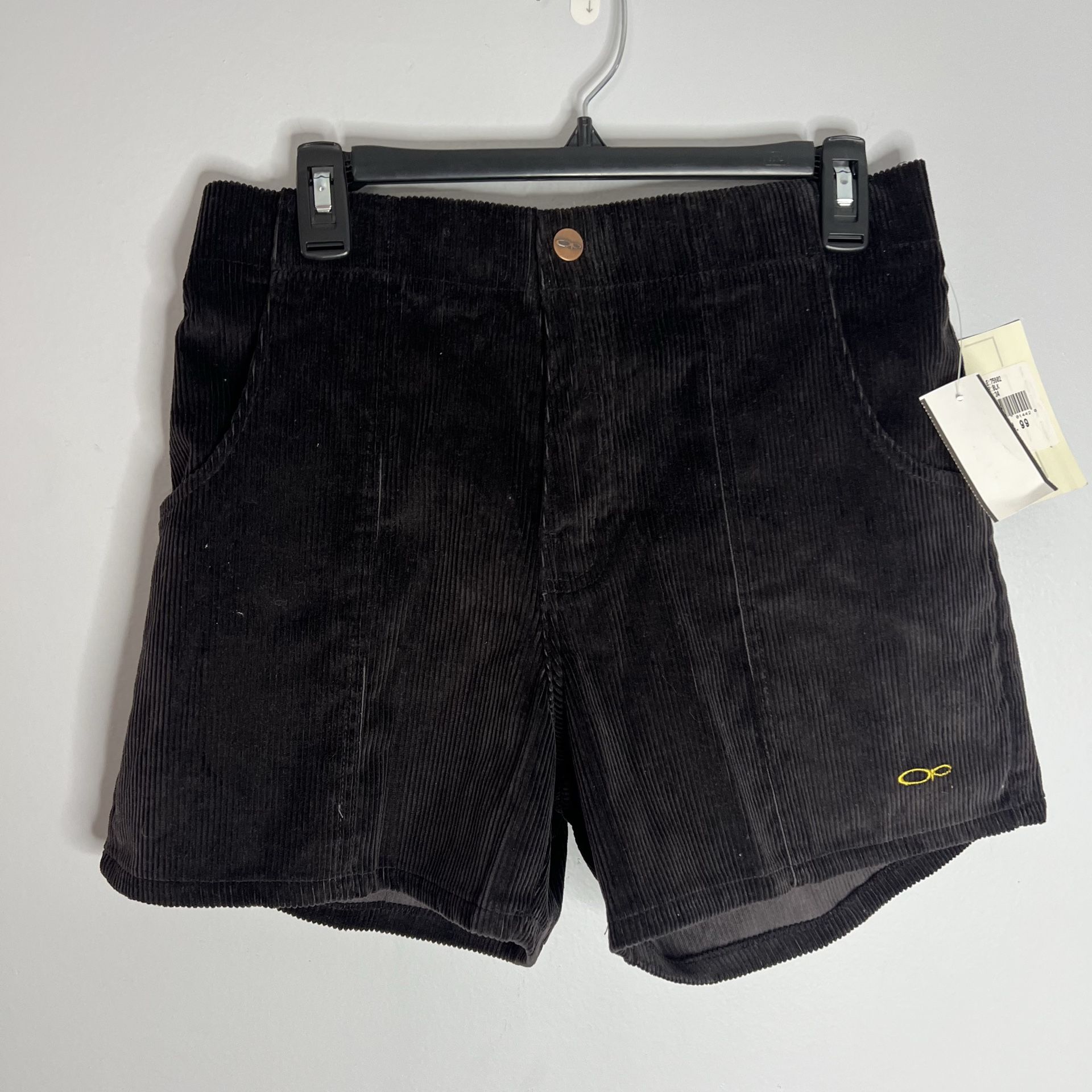 Vintage OP Ocean Pacific Corduroy Shorts Mens 34 Black Skate Surf Long Rider NWT