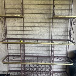 Vintage Perfitfils Large French Iron Bakers Wine Rack