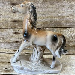 Vintage Horse  Porcelain Figurine on base