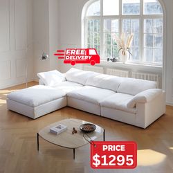 White 4pc Cloud Sofa - free Delivery ✅ White Cloud Couch
