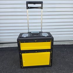 2-Tier Stackable Extendable Handle Trolley Tool Box