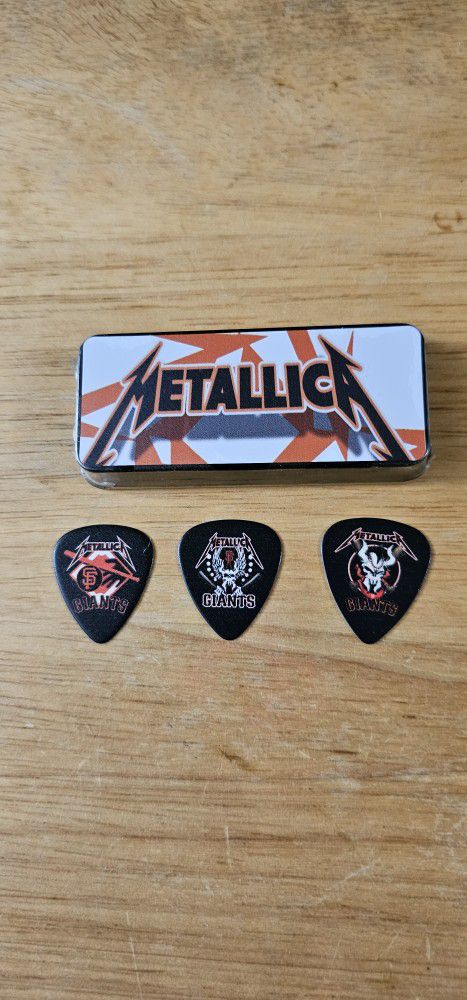 Metallica San Francisco Giants Guitar Dunlop Pick Set (6) in Sealed Tin