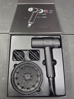 Black Hair Dryer with Attachments