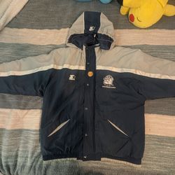 VINTAGE GEORGETOWN HOYAS STARTER JACKET LARGE