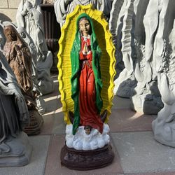 New Virgin Of Guadalupe Made Out Of Cement Perfect Gift 🎁 