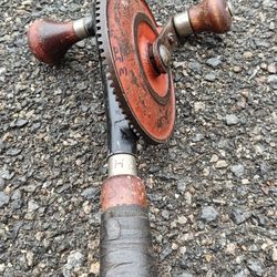 Vtg CRAFTSMAN Hand Crank Eggbeater Drill Handle Compartment USA