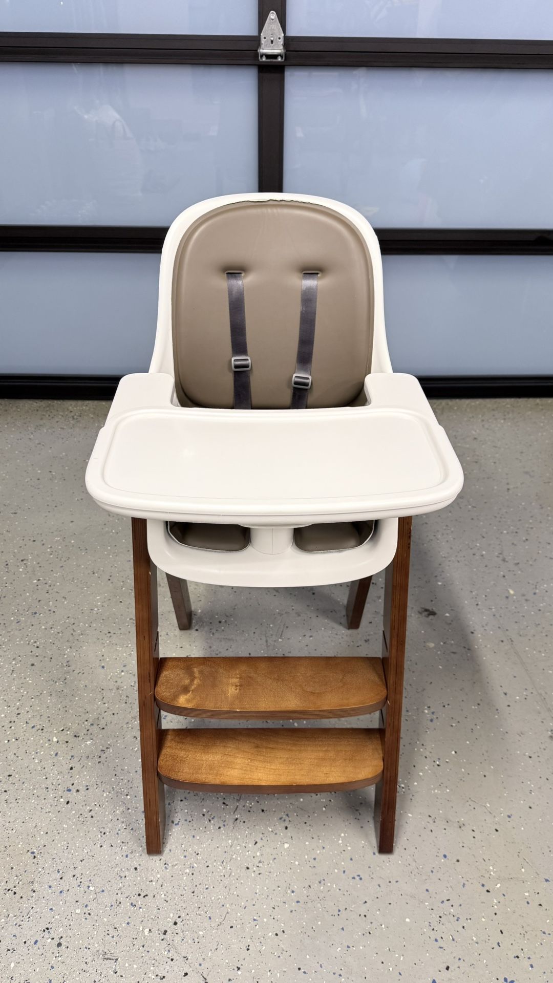 OXO Tot Sprout Chair with Tray Cover, Taupe/Walnut