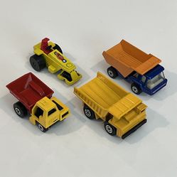Vintage 1970’s Matchbox Superfast Steam Roller & Work Dump Trucks Loose