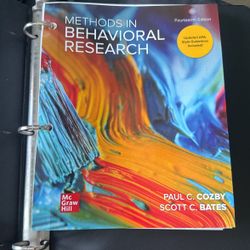 Methods In Behavioral Research 