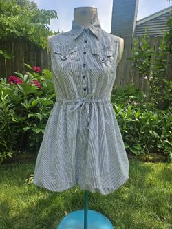 Vintage 2000s Buuble Hem Sleeveless Dress sz L