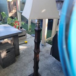Lamp Lamp. Antique  Beautiful Wood