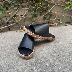 Michael Kors Women's Ellen Slide Leather Flats