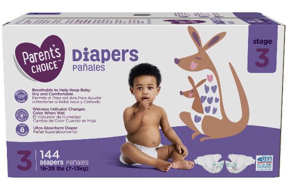 1 Box Diapers Size 3 144ct