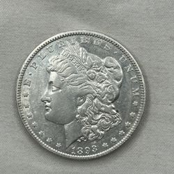 1893-O Morgan Silver Dollar Nice AU/AU+ Key Date Great Eye Appeal Nice Strike