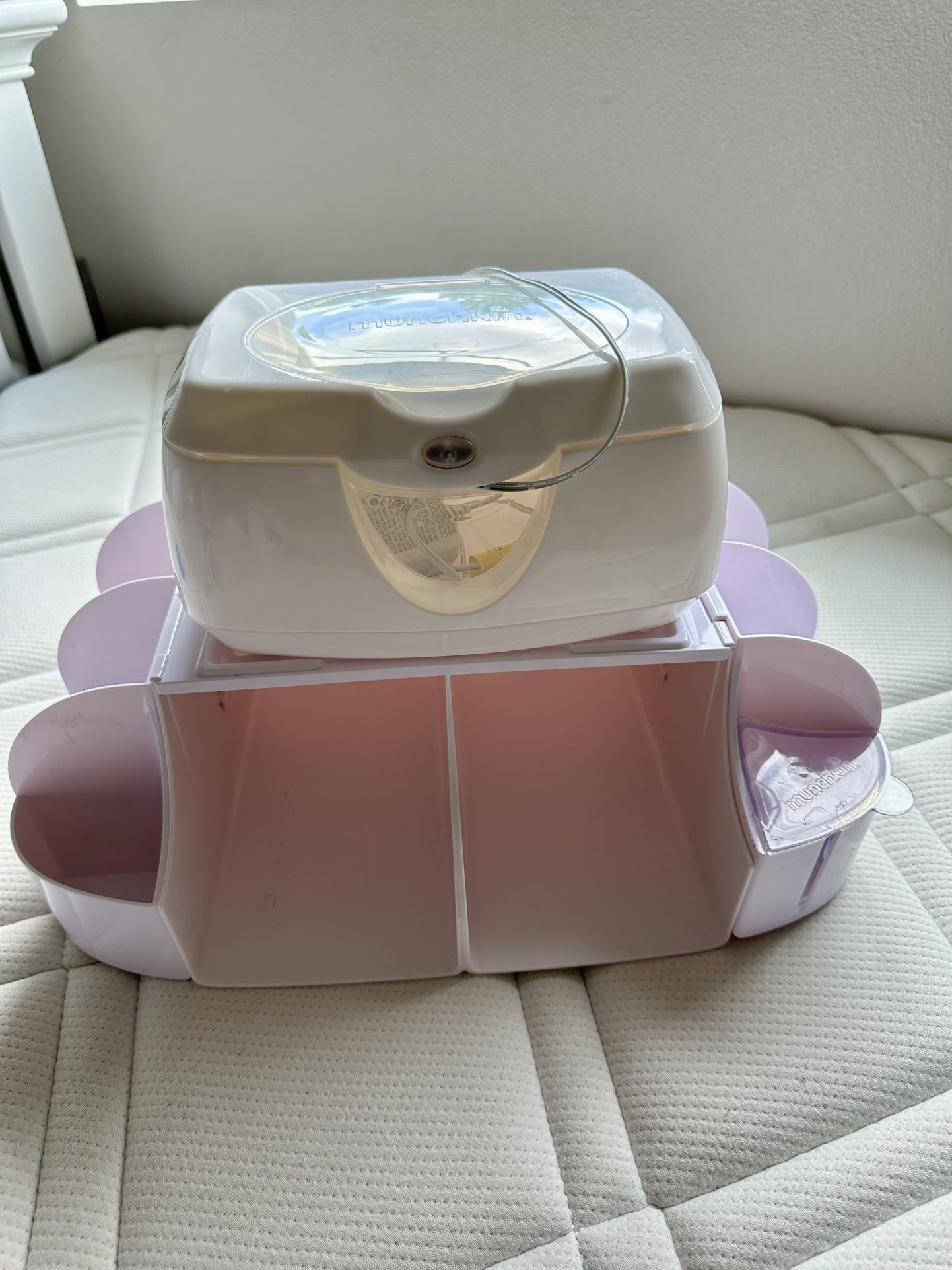 diaper organizer with wipes warmer