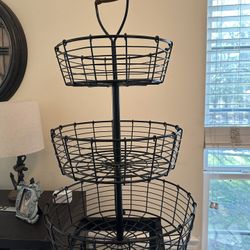 3 Tier Basket. Metal. 