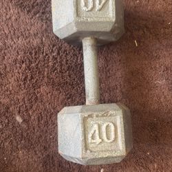 40 Lb Dumbbells Single Weight 