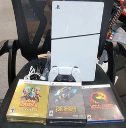 🎮 Playstation 5 Slim Disc Edition With 3 Games  Bundle