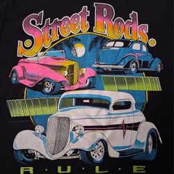 Vintage 80s Hot Rod sleeveless shirt. Size Medium