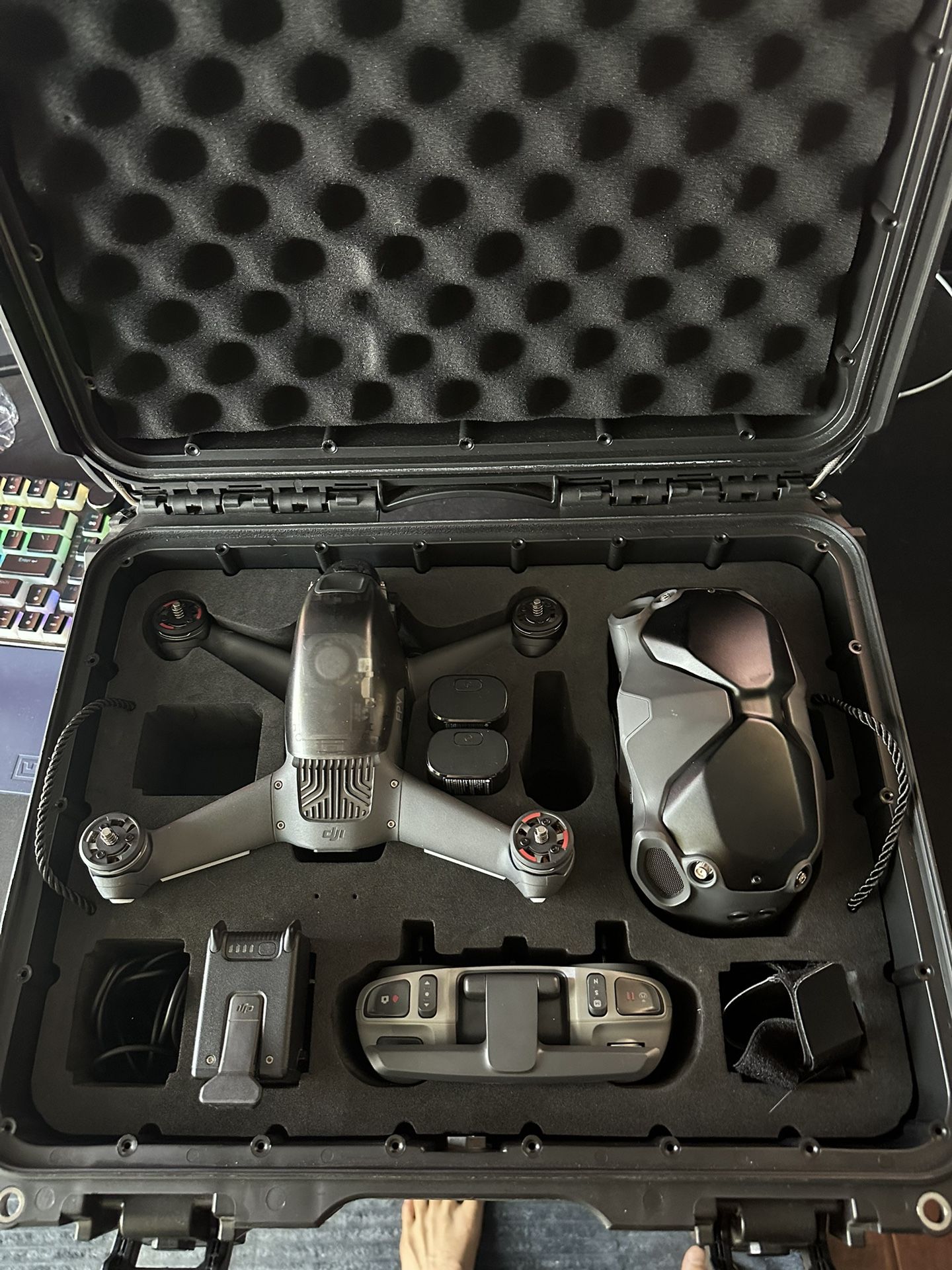 DJI FPV Drone Combo w/ Goggles, Controller, Batteries & Hard Case – Ready to Fly