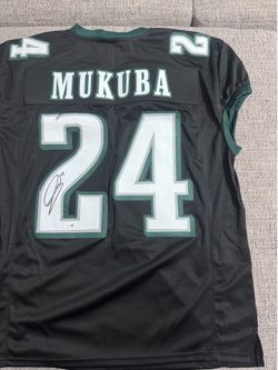 Andrew Mukuba Signed Autograph Custom Jersey -JSA Coa -Philadelphia Eagles