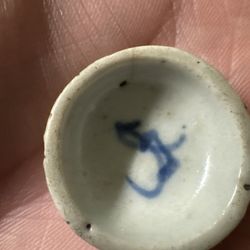 Antique Miniature Blue-WhitePorcelain Bowl Chinese CricketKeeping