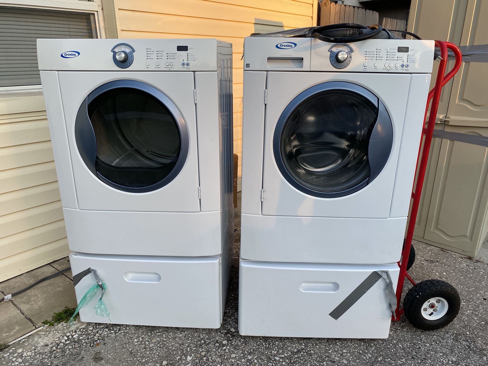 Front Load Washer and Dryer Set w/ pedestals - Crosley by Whirlpool