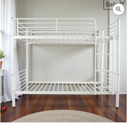 Twin White Bunk Beds