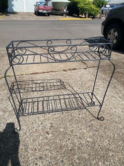 Wrought iron garden stand