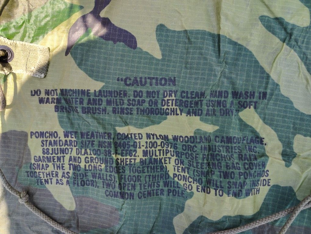 Military Poncho Standard Size
