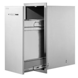 VEVOR Pull Out Trash Drawer 13.4Wx26Hx19.6D Inch Lower Sliding Rails Stainless Steel Roll Out Trash Bin Pull Out Tray Outdoor Kitchen Trash Drawer wit