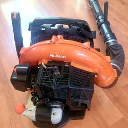 ~COMMERCIAL BACKPACK ECHO GAS LEAF BLOWER IN EXCELLENT WORKING CONDITION TURNS ON FIRST PULL~