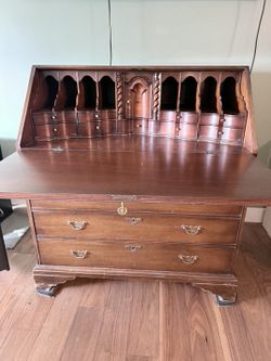 Solid Wood Slant Desk Secretary