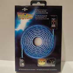 Back To The Future Usb Charging Cable & Thumb Grips For PS4
