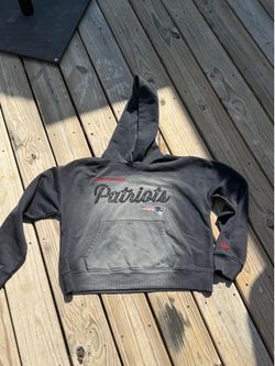 New Era Patriots Hoodie Acid Wash Y2K Streetwear Grunge Small NFL