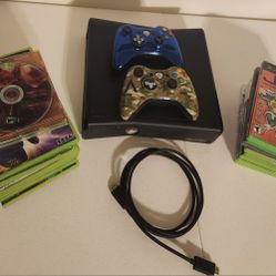 Xbox 360 Console + 30 Games + 2 Controllers - Console In Great Condition