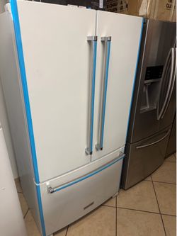 36” Kitchen aid white French door counter depth