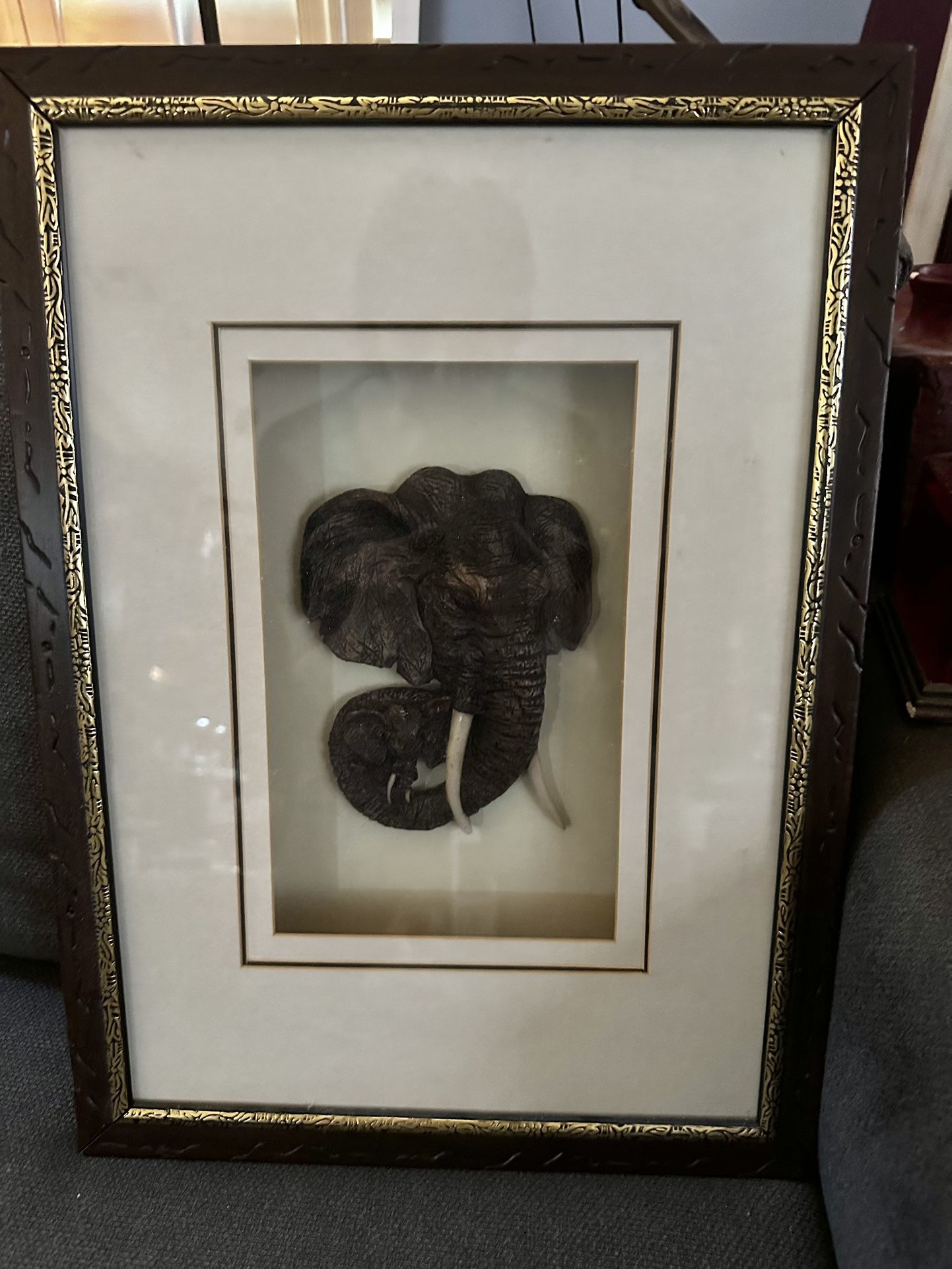 Elephant Shadowbox Wall Decor