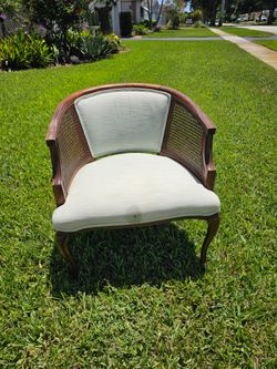 Wood Chair with Cane Sides