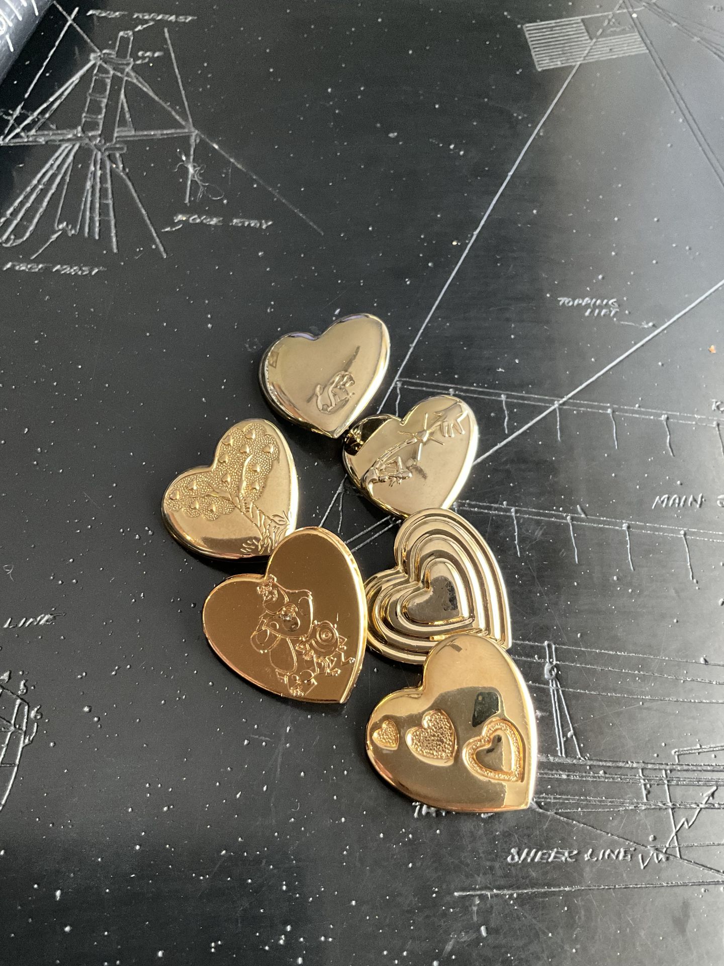 Lot Of 6 The Variety Club Heart Brooch Pins 1 Disney ET 1 Universal Studios 2012