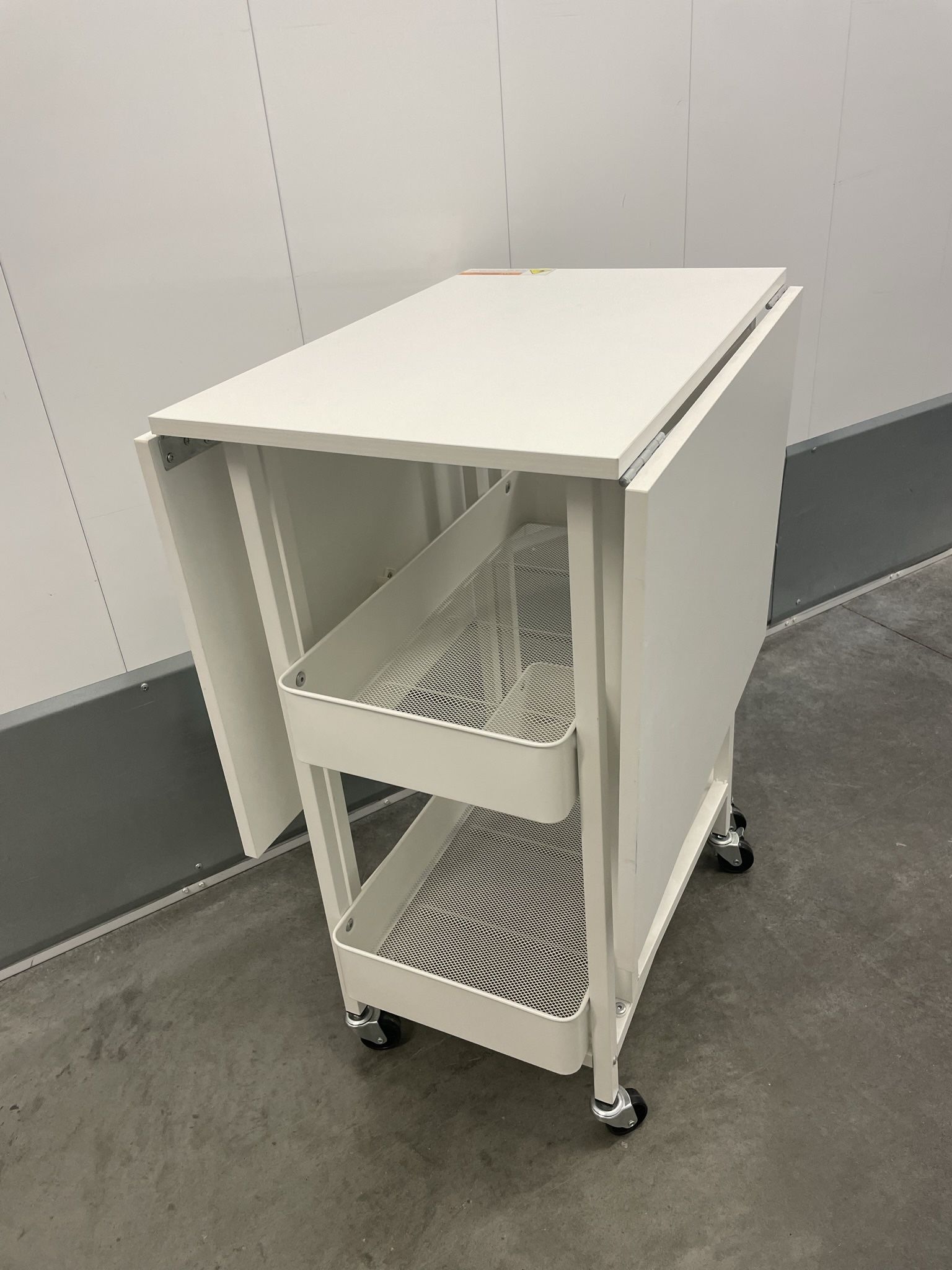 Craft Table With Storage Shelves