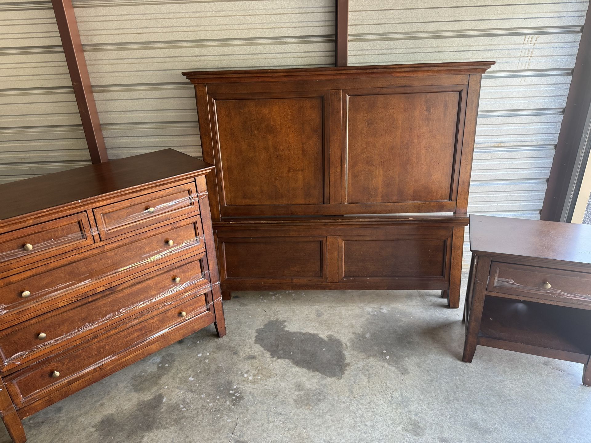 Queen Bed Headboard, Frame, Dresser, Nightstand